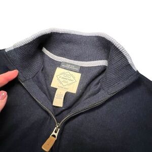 NWT Men's St Johns Bay 1/4 Zip Knit Sweater Size Small Signature NAVY SUPER SOFT